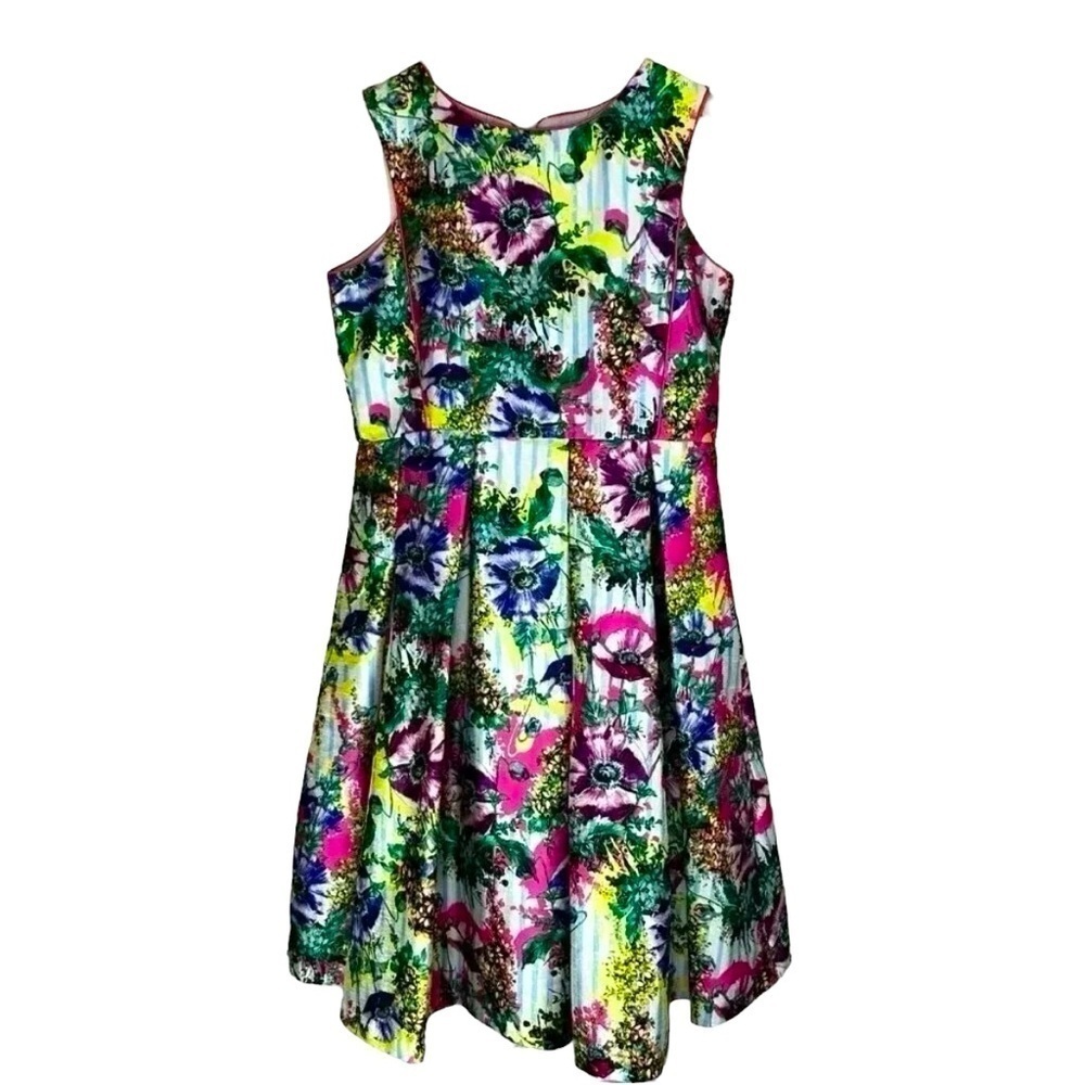 Pippa & Julie Size 16 Girls Floral Taffeta Lined Dress Pageant Formal Wedding